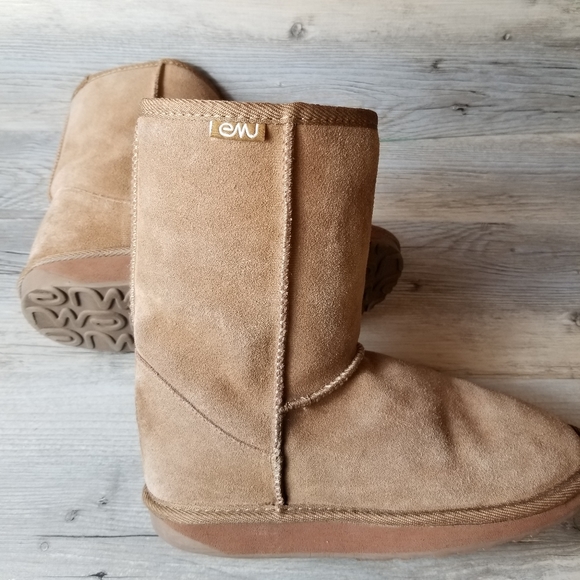 Emu Bronte Lo Suede  ChestnutTan Winter Boots - Picture 1 of 7